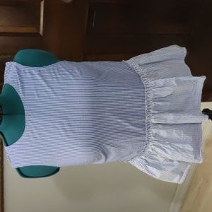 Blue and white striped Tank